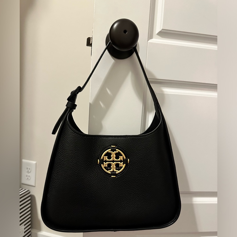 Tory Burch Miller Small Hobo Bag Black NWOT